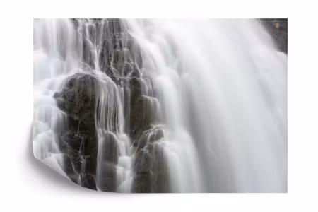 Fyrkantig fototapet - Waterfall Rocks