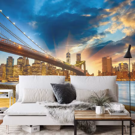 Fyrkantig fototapet - View of New York City