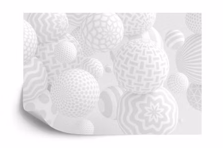 Fyrkantig fototapet - Modern Balls 3D
