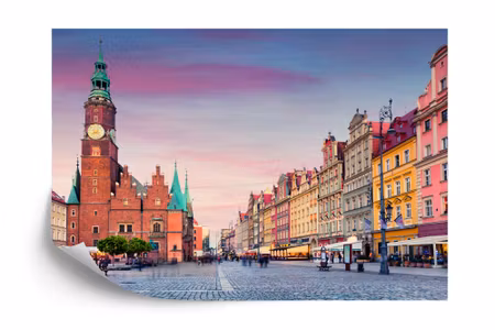 Fyrkantig fototapet - Wroclaw Town Hall