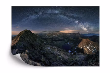 Fyrkantig fototapet - Milky Way Over the Tatra
