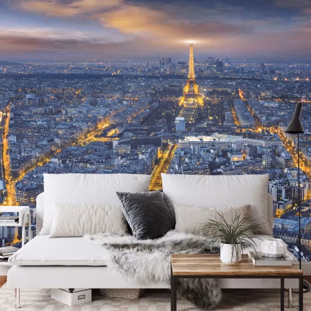 Fyrkantig fototapet - Paris At Night