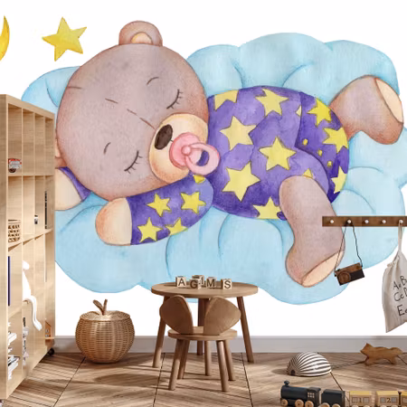 Fyrkantig fototapet - Sleeping Bear