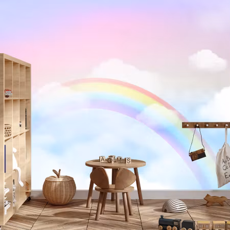 Fyrkantig fototapet - Rainbow in the Sky