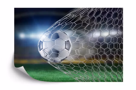 Fyrkantig fototapet - Soccer Goal 3D
