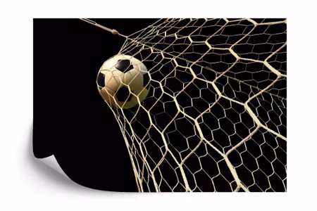Fyrkantig fototapet - Soccer in Goal