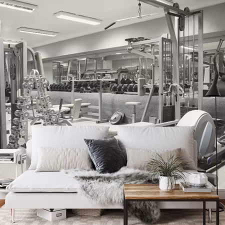 Fyrkantig fototapet - Interior of A Gym with