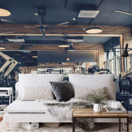 Fyrkantig fototapet - Interior of A Modern Gym