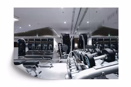 Fyrkantig fototapet - Modern Gym Equipment