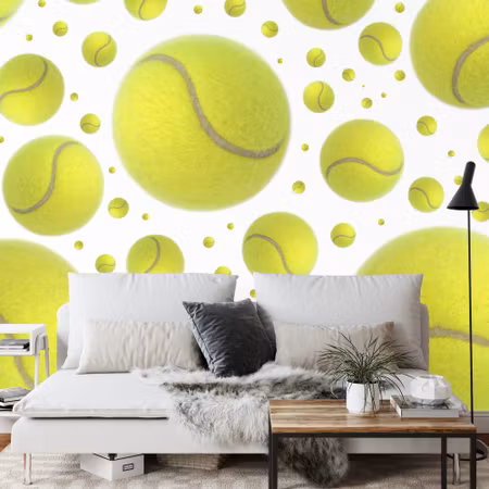 Fyrkantig fototapet - Tennis Balls