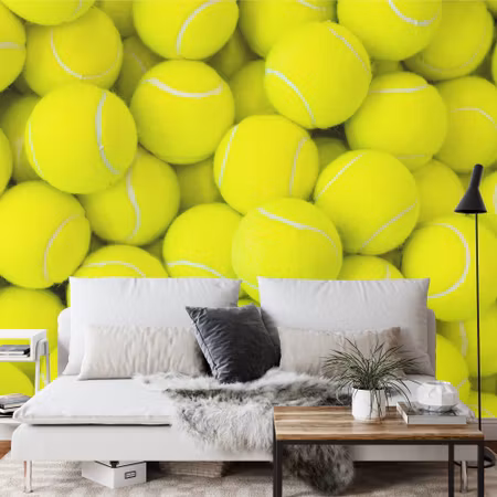 Fyrkantig fototapet - New Tennis Balls
