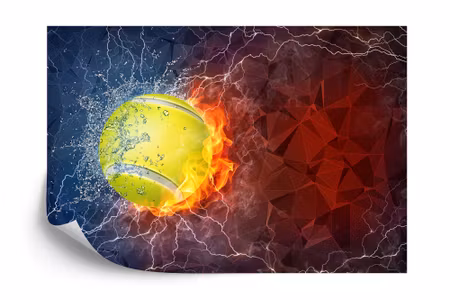 Fyrkantig fototapet - Tennis Ball