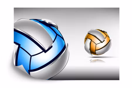 Fyrkantig fototapet - Two 3D Mesh Balls