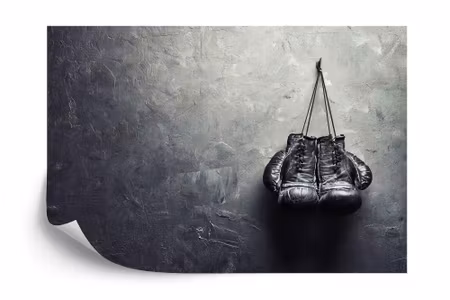 Fyrkantig fototapet - Old Boxing Gloves