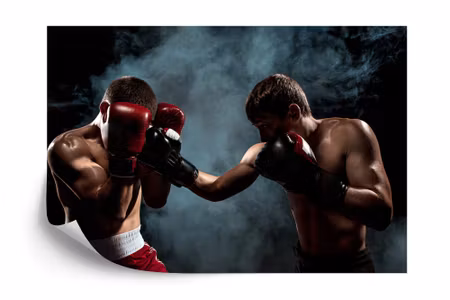 Fyrkantig fototapet - Boxing Match