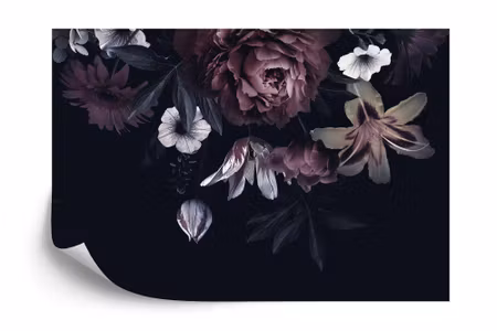 Fyrkantig fototapet - Peonies and Lilies