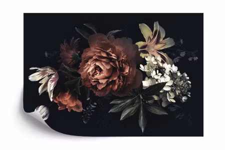 Fyrkantig fototapet - Vintage Bouquet with Peonies