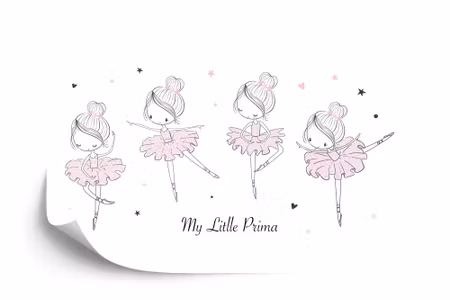 Fyrkantig fototapet - Little Dancer