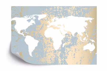Fyrkantig fototapet - World Map