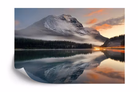 Fyrkantig fototapet - Landscape Lake