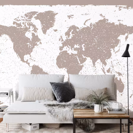 Fyrkantig fototapet - World Map