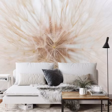 Fyrkantig fototapet - Dandelion 3D