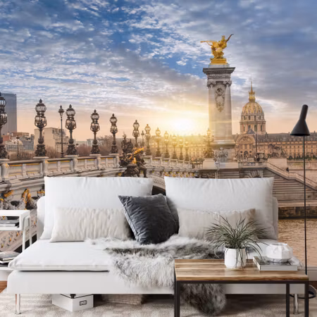 Fyrkantig fototapet - Panorama of Paris