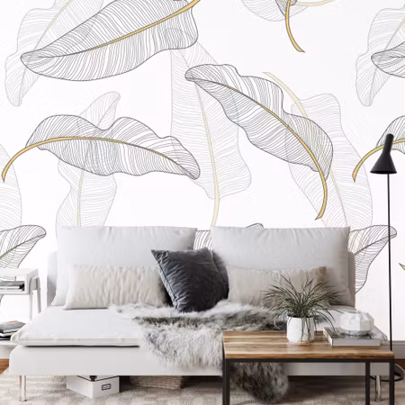 Fyrkantig fototapet - Leaves