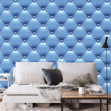 Fyrkantig fototapet - Quilted Blue