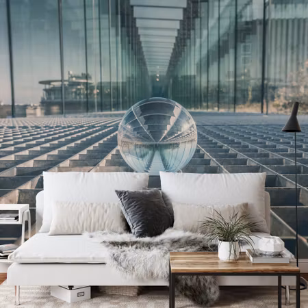 Fyrkantig fototapet - Modern Sphere 3D