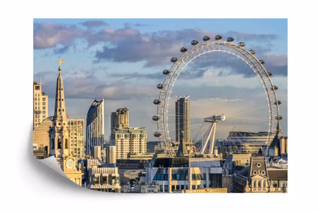 Fyrkantig fototapet - London Eye