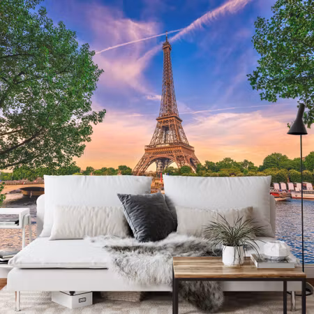 Fyrkantig fototapet - Paris Eiffel Tower