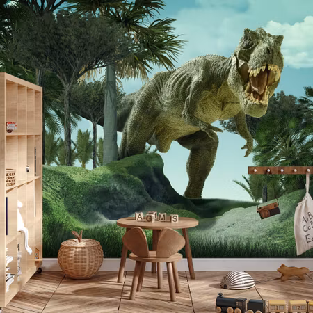 Fyrkantig fototapet - Realistic Dinosaur in the