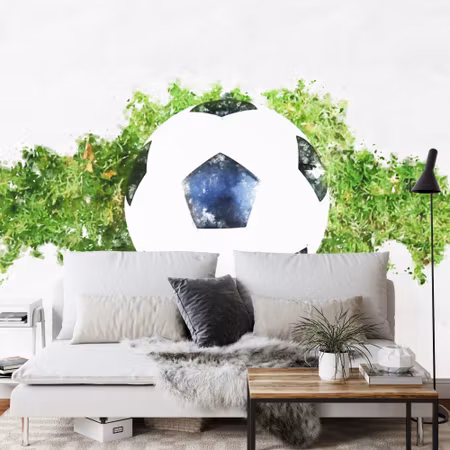Fyrkantig fototapet - 3D Soccer Ball
