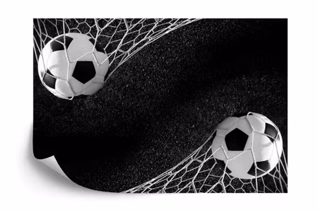 Fyrkantig fototapet - 3D Soccer
