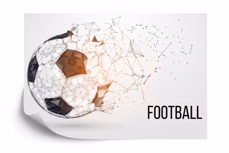 Fyrkantig fototapet - Abstract Soccer Ball