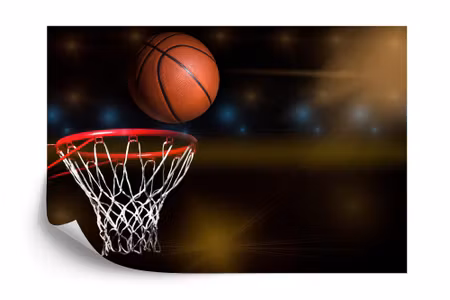 Fyrkantig fototapet - Ball in the Basket