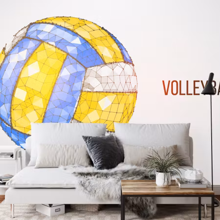 Fyrkantig fototapet - Volleyball in A Modern