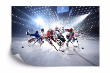 Fyrkantig fototapet - The Hockey Team