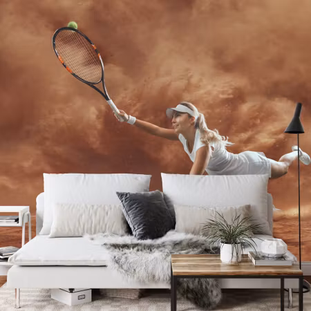 Fyrkantig fototapet - Professional Tennis Player