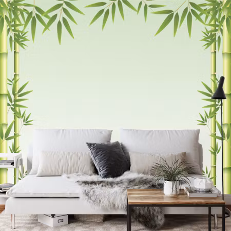 Fyrkantig fototapet - Bamboo Forest