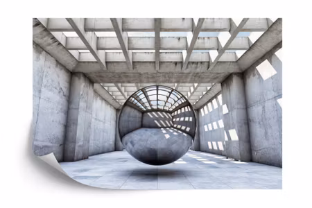 Fyrkantig fototapet - Forest in Fog