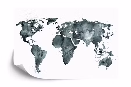 Fyrkantig fototapet - World Map