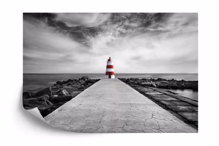 Fyrkantig fototapet - Landscape Sea 3D