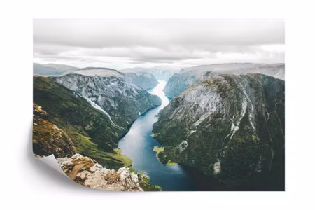 Fyrkantig fototapet - Mountain Landscape