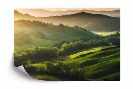 Fyrkantig fototapet - Landscape Field 3D