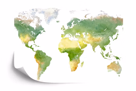 Fyrkantig fototapet - World Map