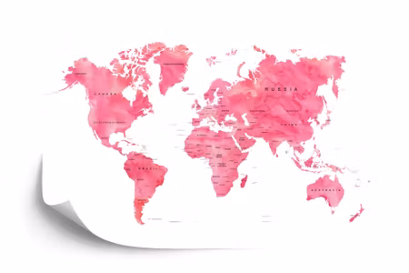 Fyrkantig fototapet - World Map