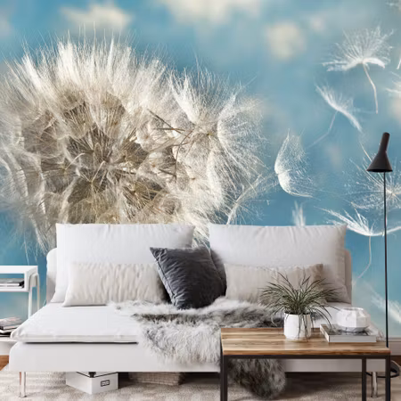 Fyrkantig fototapet - Dandelion 3D