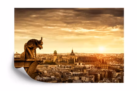 Fyrkantig fototapet - View of Paris